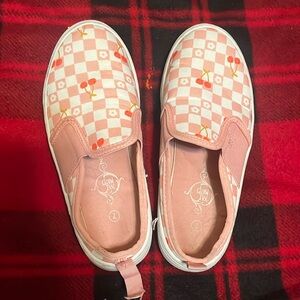Women’s size 7 cherry slip on shoes